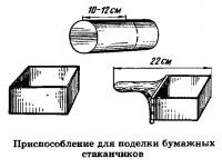 Приспособление для поделки бумажных стаканчиков