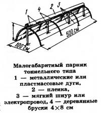 Малогабаритный парник тоннельного типа