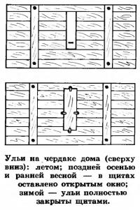 Открытое и закрытое окно в щитах